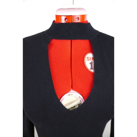 Express "Sweater Choker Dress" in Black - Picture 2 of 8